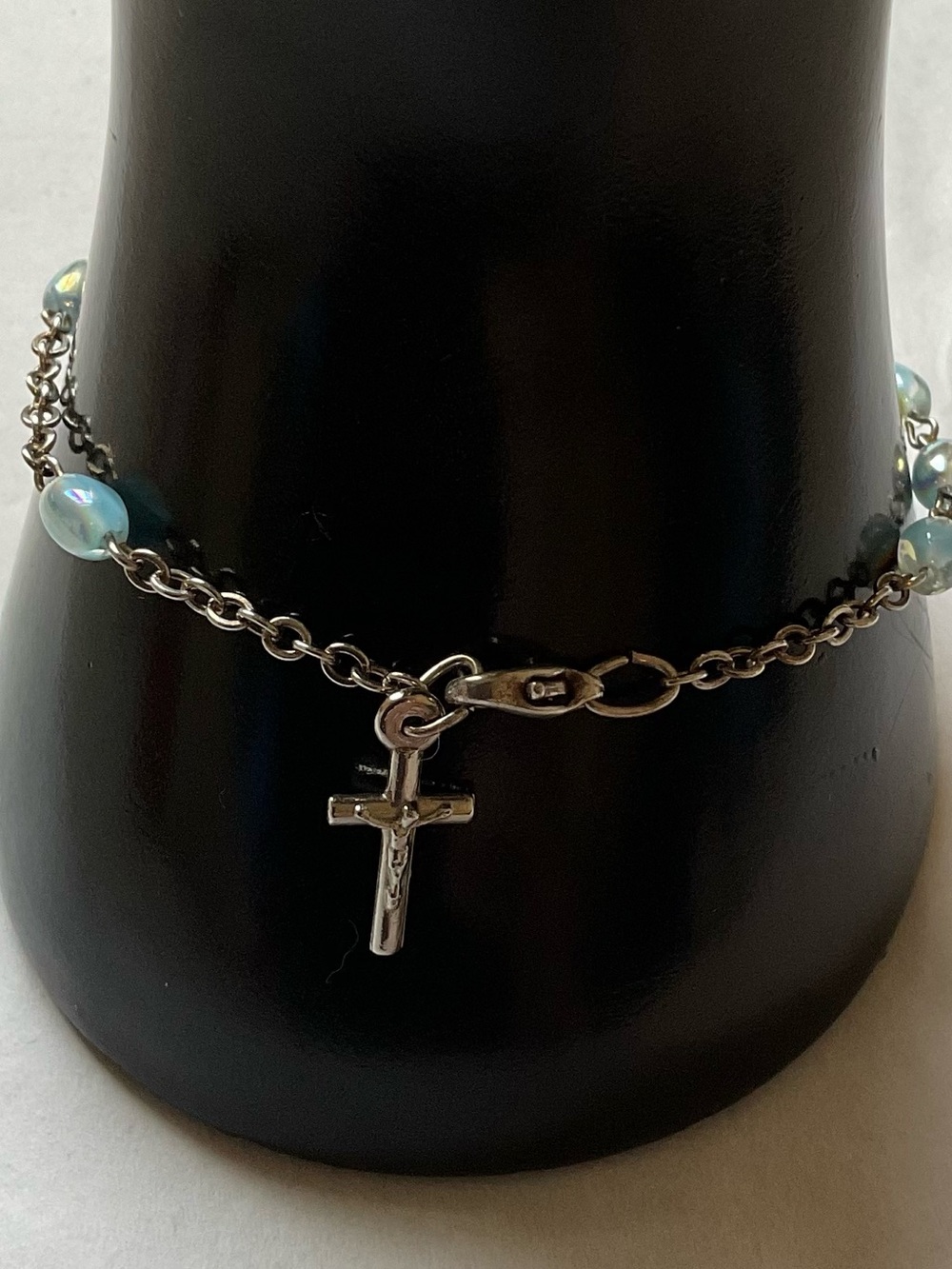 Rosary Bracelet with Opalite Beads
